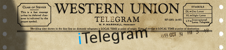 Western Union Telegram - iTelegram